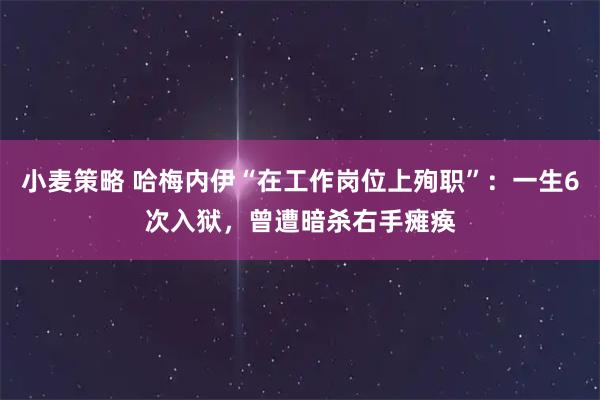 小麦策略 哈梅内伊“在工作岗位上殉职”:一生6次入狱,曾遭暗杀右手瘫痪